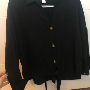 Loft Lounge tie front button up shirt!